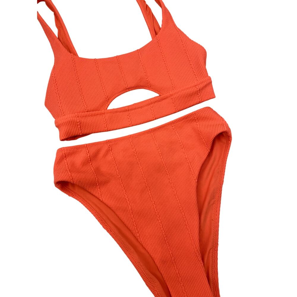 Aerie bright orange high waisted bikini S/XS - Picture 2 of 5